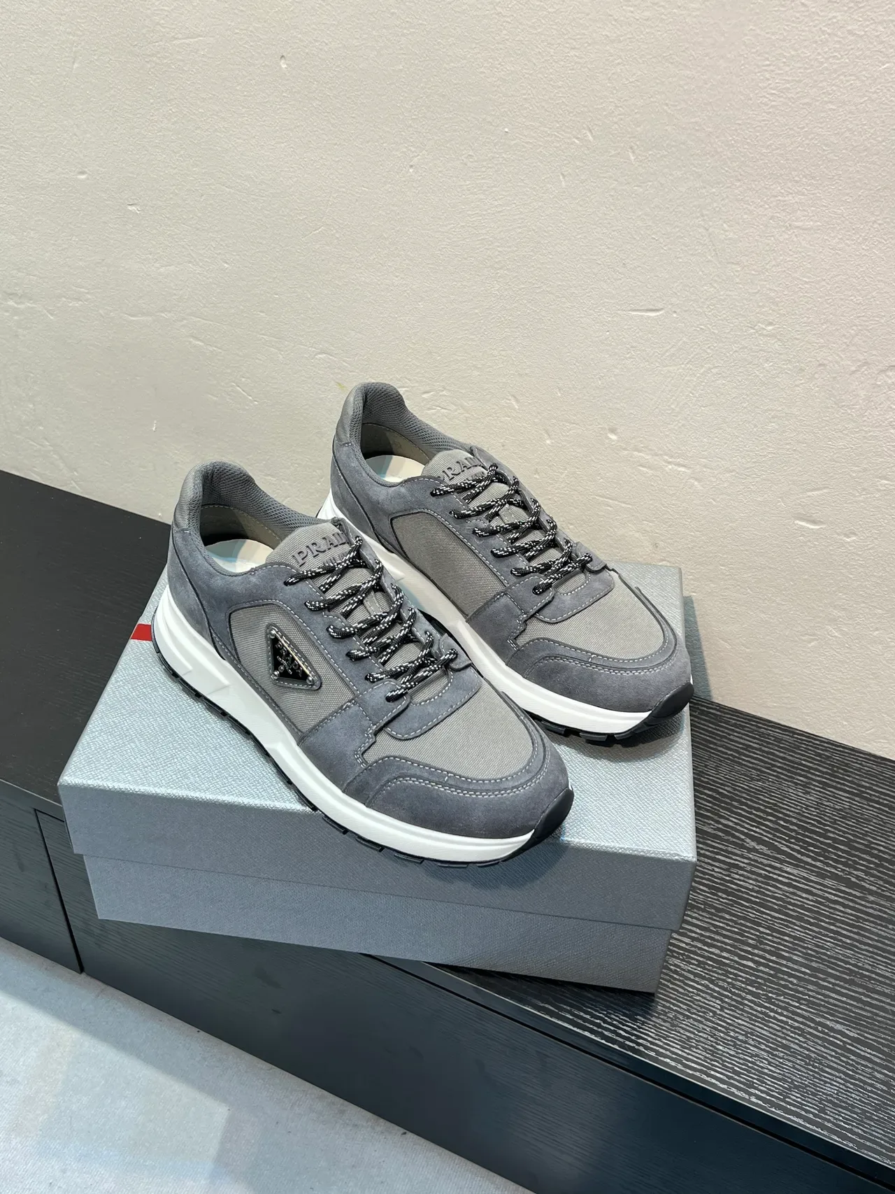 Prada Cloudbust Gray Suede and Textile Lifestyle Sneakers 5