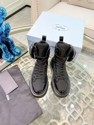Prada Cloudbust High Black Integrated Pouch Lifestyle Sneaker 3