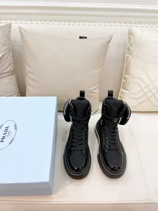 Prada Cloudbust High Black Integrated Pouch Lifestyle Sneaker 9