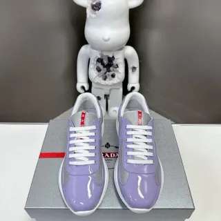 Prada Cloudbust حذاء رياضي أسلوب الحياة لافندر جلد لامع و شبك