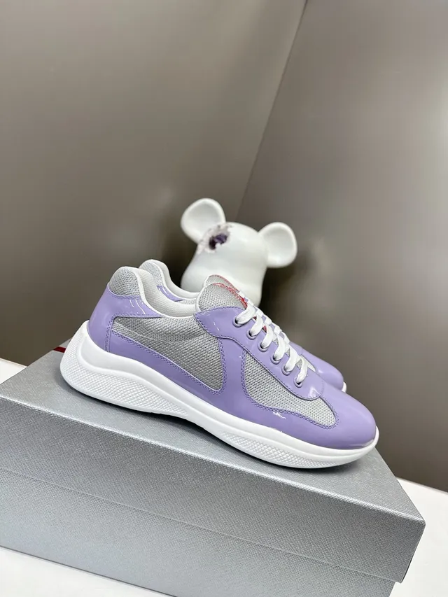 Prada Cloudbust Lavender Patent and Mesh Lifestyle Sneakers 2