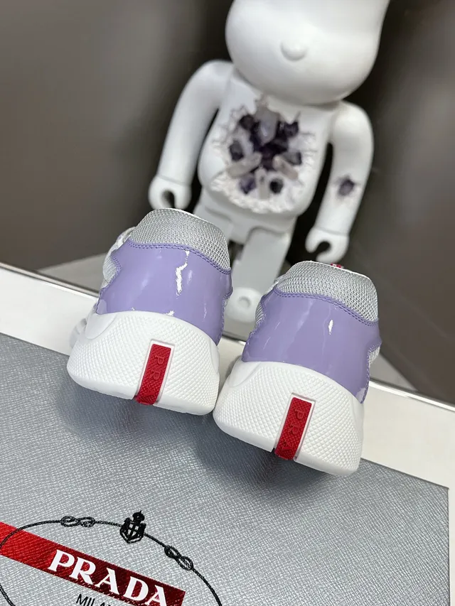Prada Cloudbust Lavender Patent and Mesh Lifestyle Sneakers 7