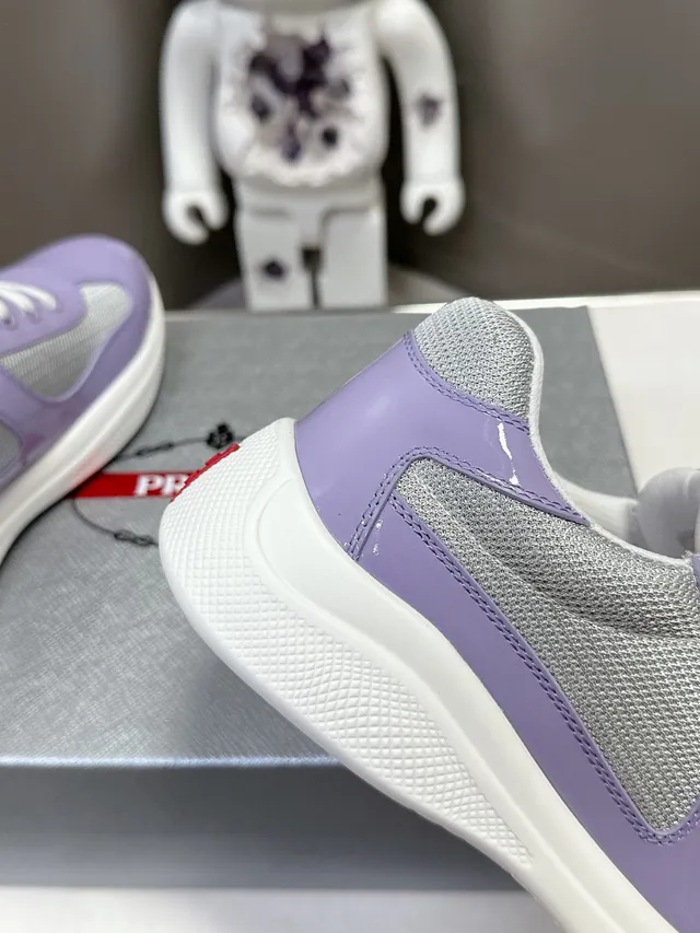 Prada Cloudbust Lavender Patent and Mesh Lifestyle Sneakers 8