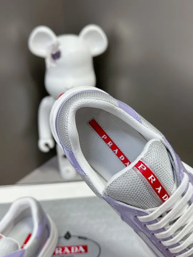 Prada Cloudbust Lavender Patent and Mesh Lifestyle Sneakers 9
