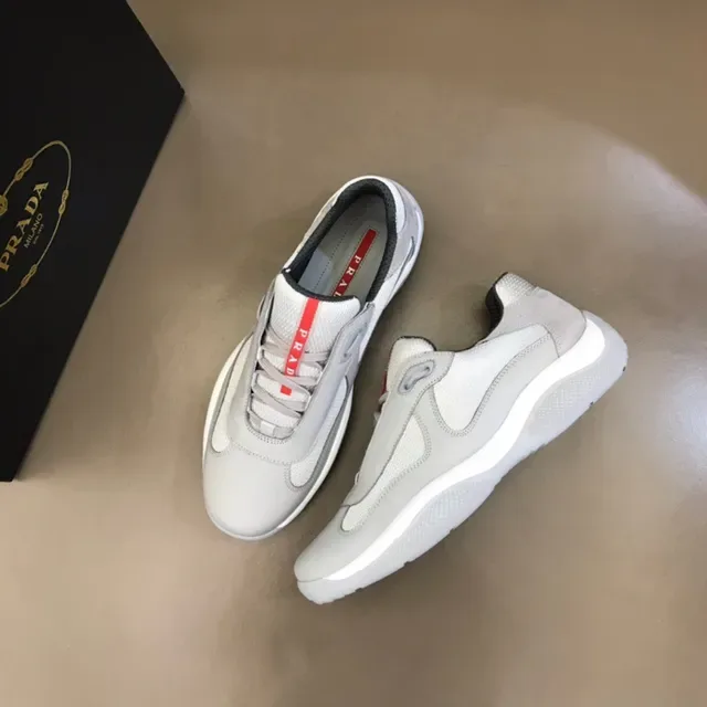 Prada Cloudbust Light Gray Laceless Lifestyle Sneakers 5