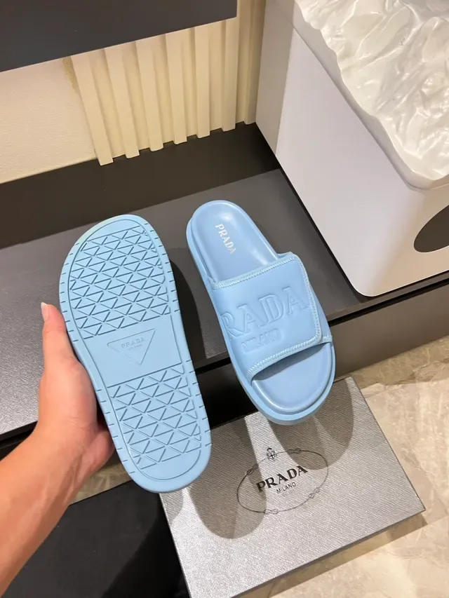 Prada Cloudbust Slide Solid Color Slippers 9