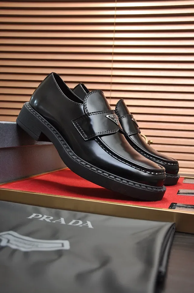 Prada Cloudbust Thunder Black Leather Loafers 8