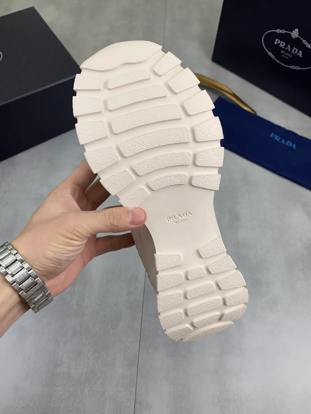 Prada Cloudbust Tonal Beige Lifestyle Sneakers 3
