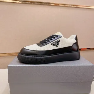 Prada Cloudbust Sneakers plateforme mesh et cuir bicolore lifestyle