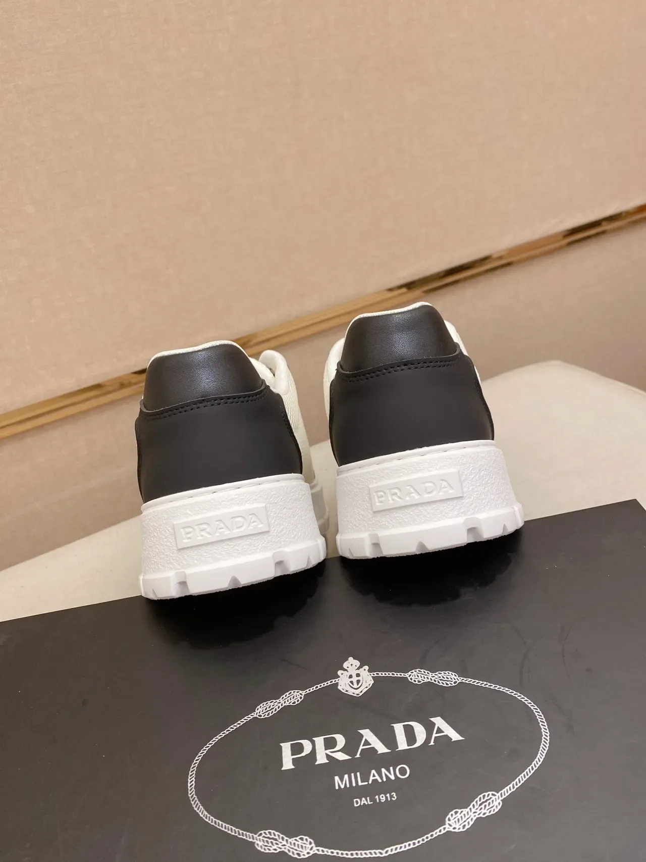 Prada Cloudbust Chaussures lifestyle à plateforme bicolores en maille et synthétique 3