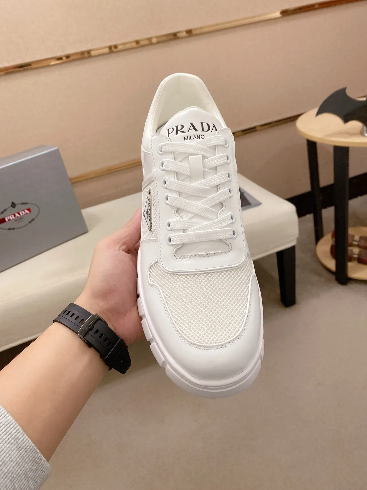 Prada Cloudbust White Chunky Sneakers 2