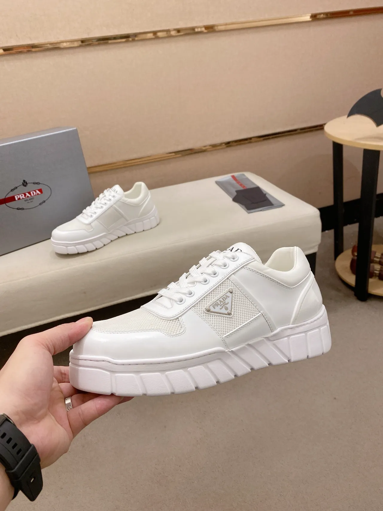 Prada Cloudbust White Chunky Sneakers 3