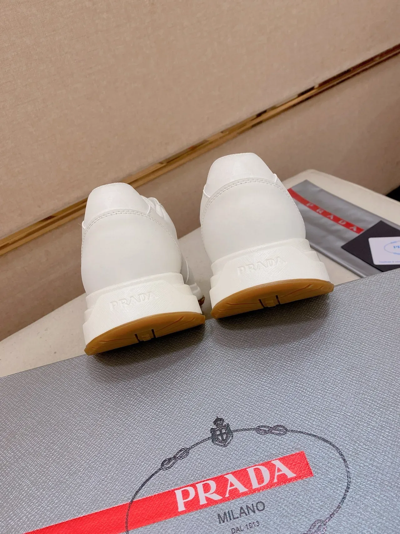 Prada Cloudbust White Leather Lifestyle Sneakers 3