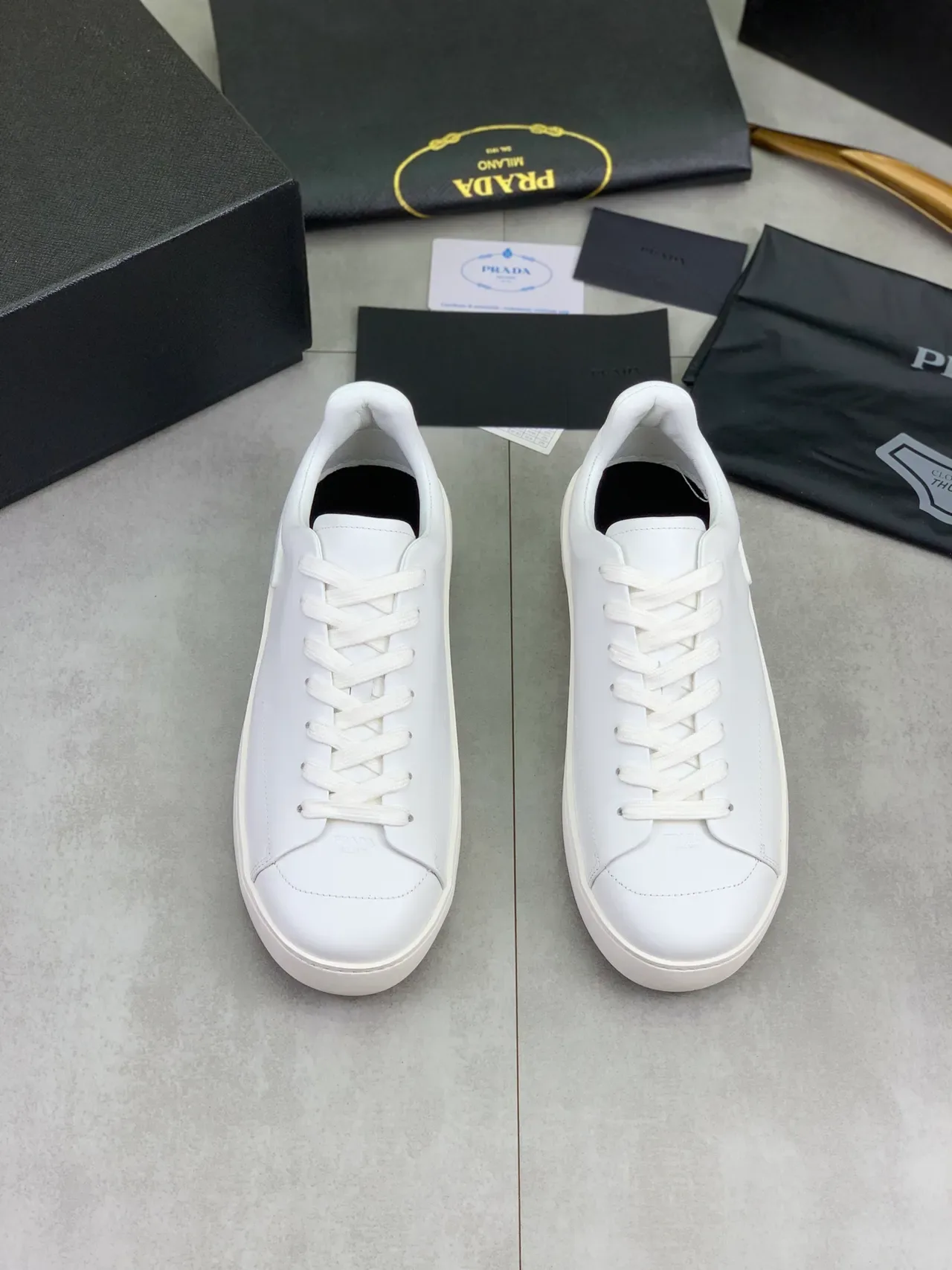 Prada Cloudbust White Leather Lifestyle Sneakers 5