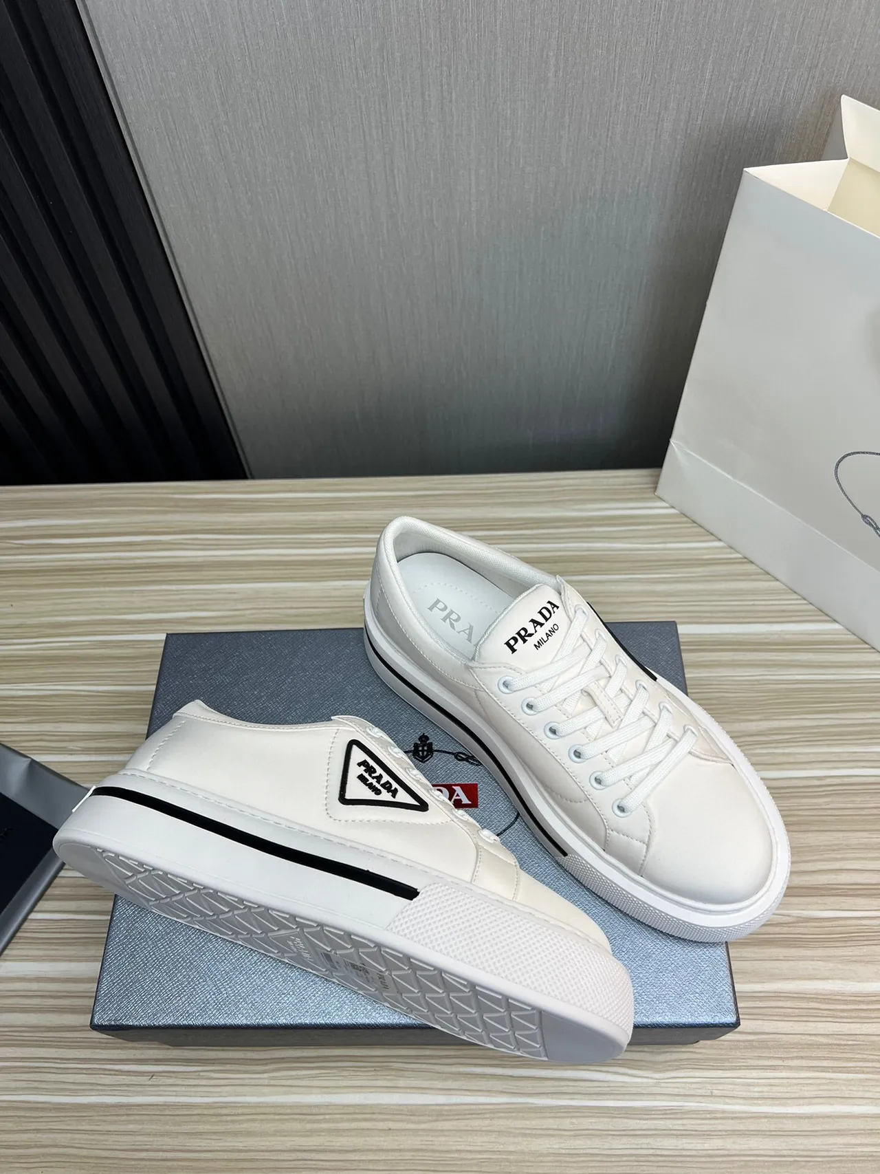 Prada Cloudbust White Platform Lifestyle Sneakers 6