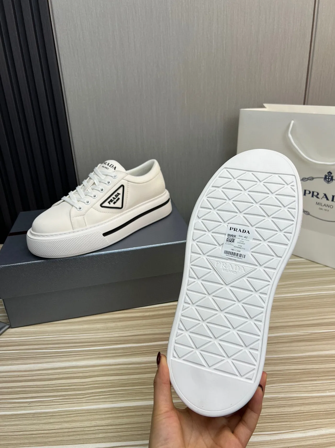 Prada Cloudbust White Platform Lifestyle Sneakers 9