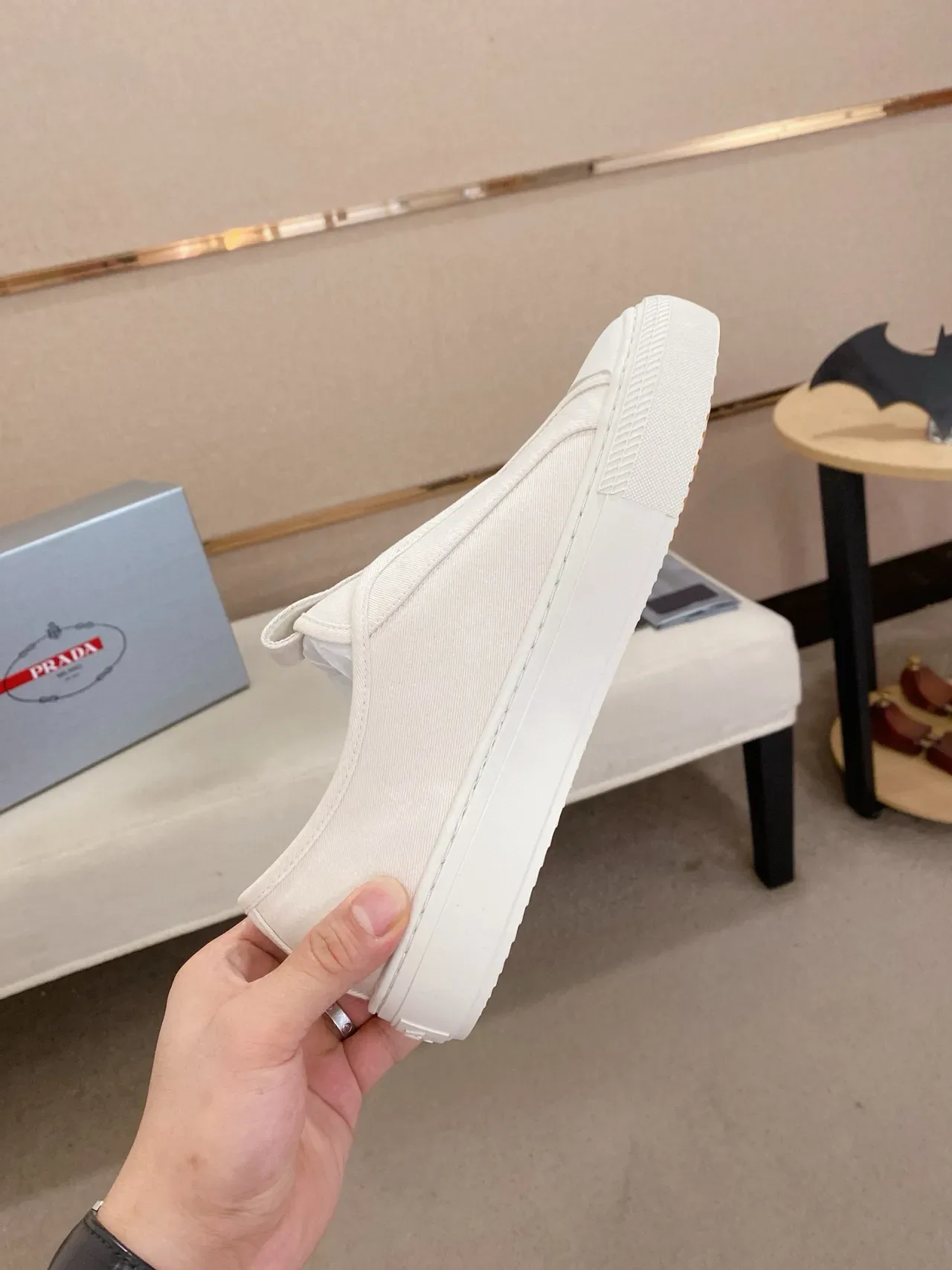 Prada Cloudbust White Slip-On Minimalist Lifestyle Sneakers 5