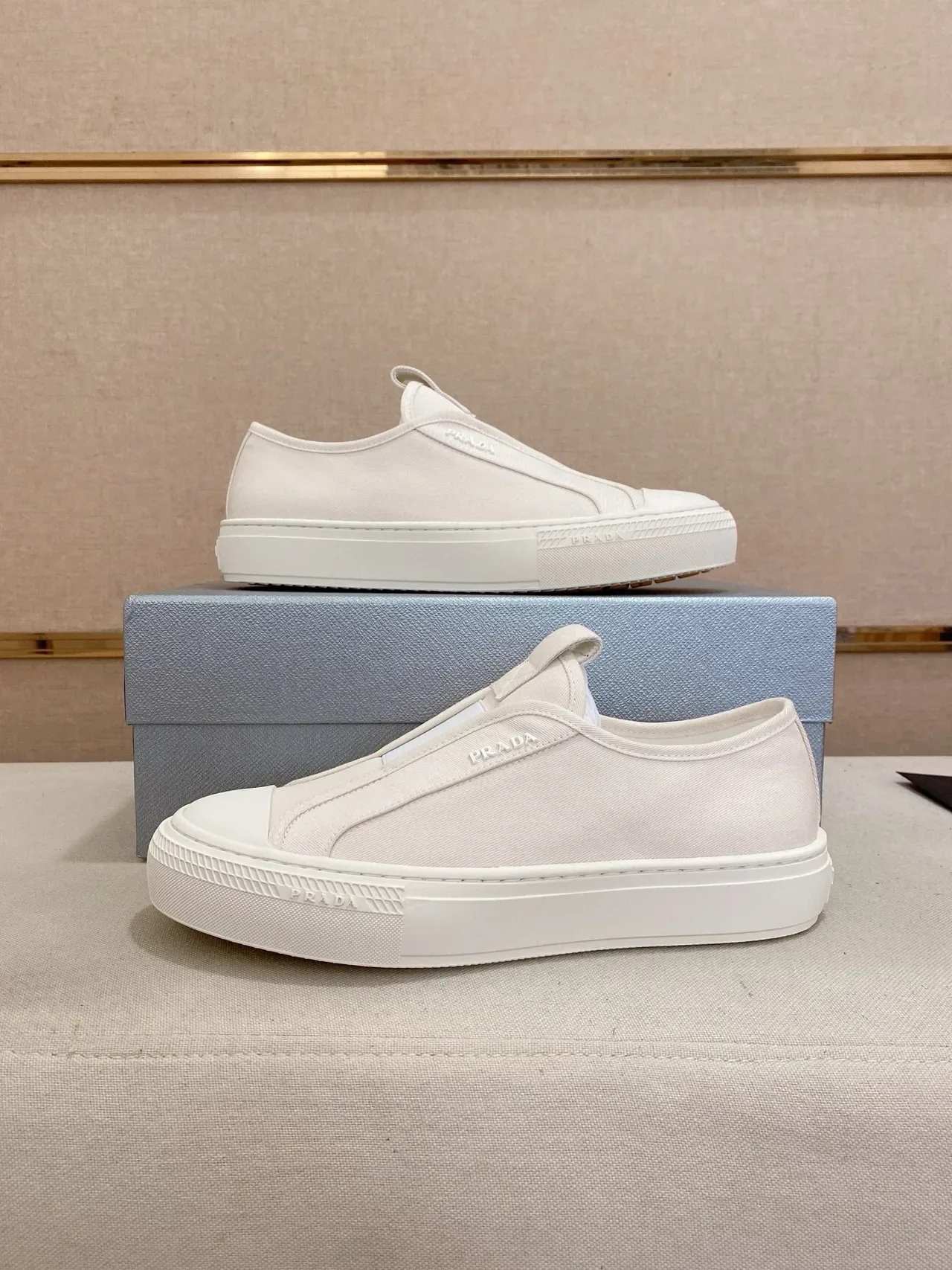Prada Cloudbust White Slip-On Minimalist Lifestyle Sneakers 7