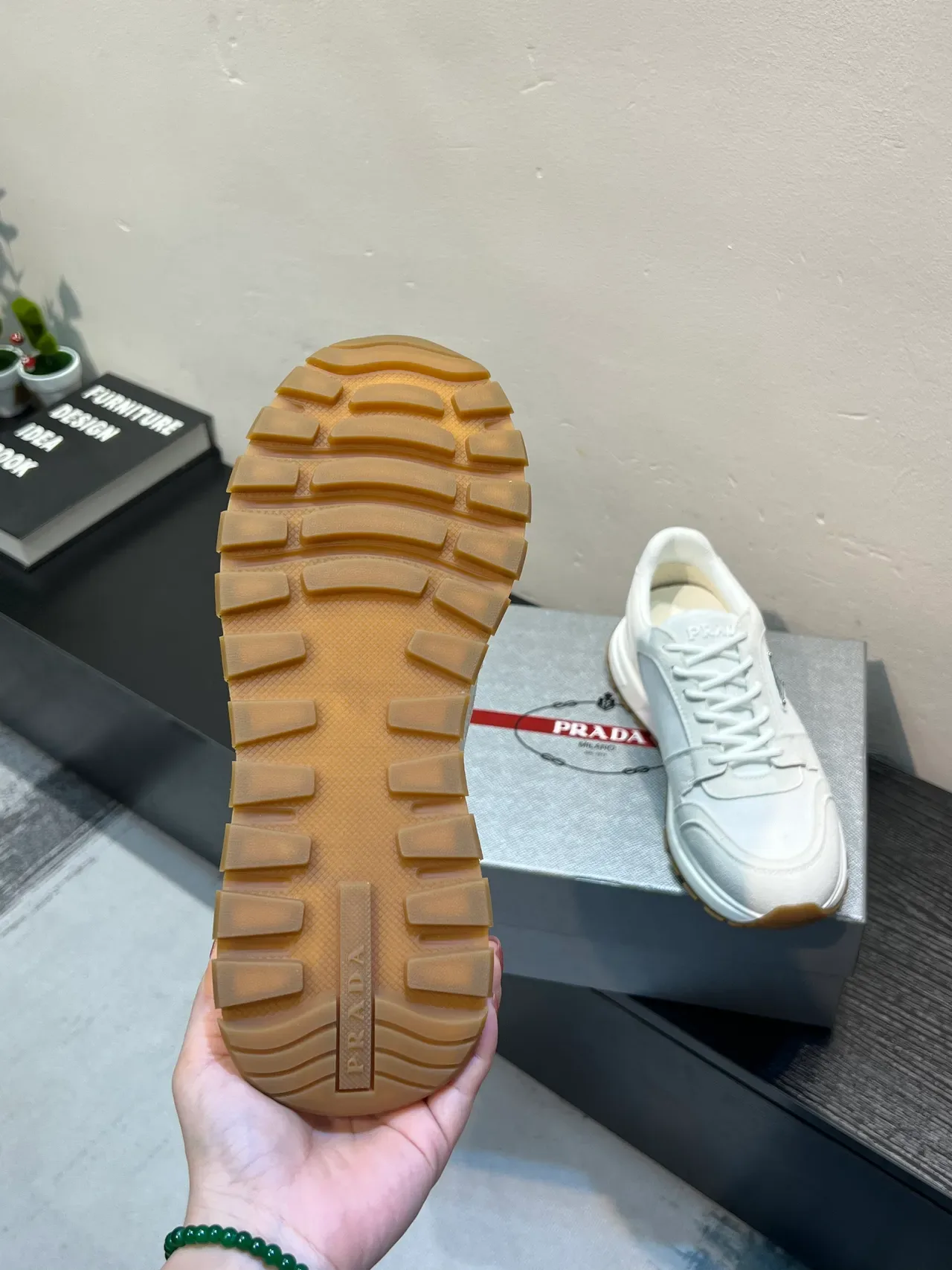 Prada Cloudbust White Textile and Suede Lifestyle Sneakers 9