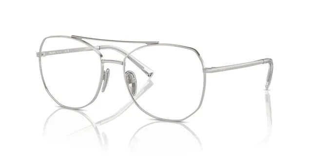 Prada Gold Brown Thin Metal Frame Double Bridge Eyewear 2