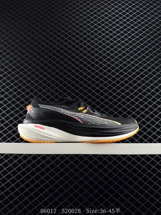 Puma Deviate NITRO 3 Black White Orange Running Shoes 2