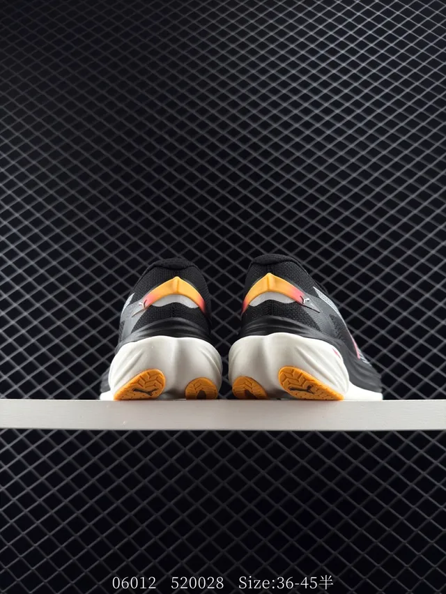 Puma Deviate NITRO 3 Black White Orange Running Shoes 4