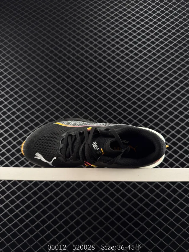 Puma Deviate NITRO 3 Black White Orange Running Shoes 5