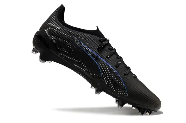 Puma Future Z Black Blue Low-Cut Textured Synthetic Upper Firm-Ground Soccer Shoes 2