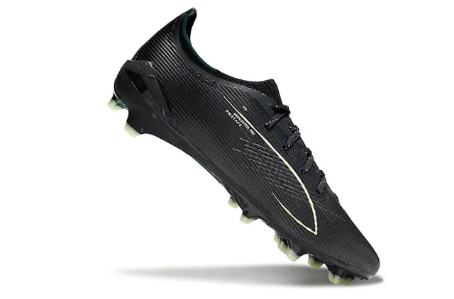 Puma Future Z Preto Verde Baixo Corte Ribeteado Sintético Superior Solo Firme Sapatos de Futebol 2