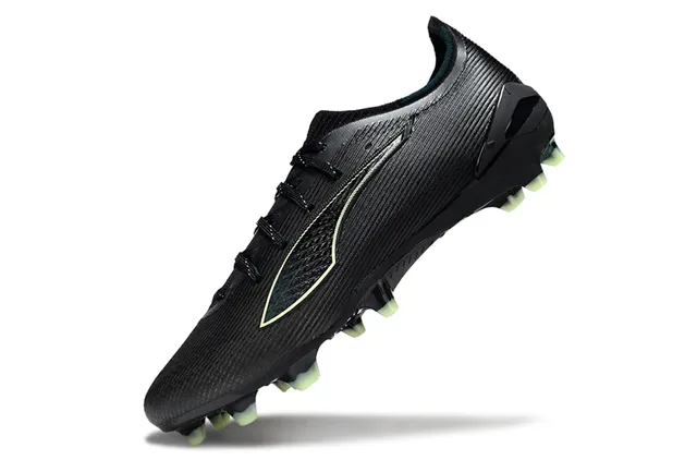 Puma Future Z Preto Verde Baixo Corte Ribeteado Sintético Superior Solo Firme Sapatos de Futebol 3