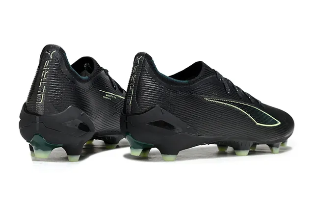 Puma Future Z Preto Verde Baixo Corte Ribeteado Sintético Superior Solo Firme Sapatos de Futebol 5