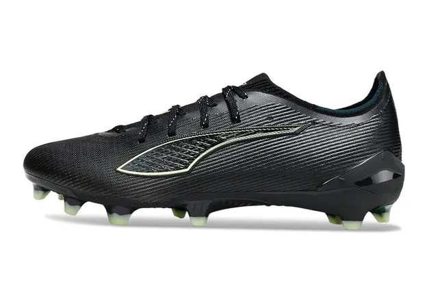 Puma Future Z Preto Verde Baixo Corte Ribeteado Sintético Superior Solo Firme Sapatos de Futebol 7