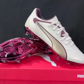 Puma Future Z White Purple Low-Cut Form-Fitting Synthetic Upper Firm-Ground Soccer Shoes