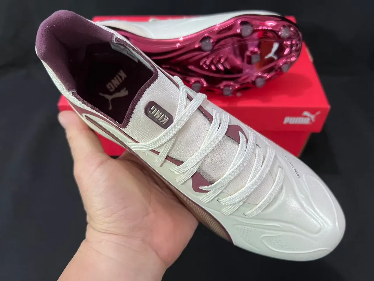 Puma Future Z White Purple Low-Cut Form-Fitting Synthetic Upper Firm-Ground Soccer Shoes 5