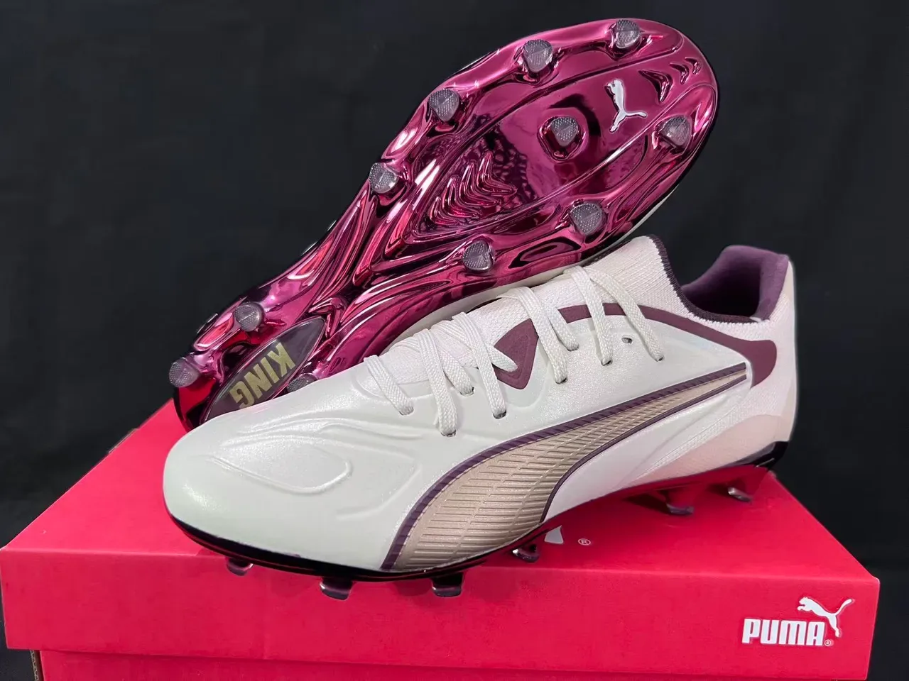 Puma Future Z White Purple Low-Cut Form-Fitting Synthetic Upper Firm-Ground Soccer Shoes 8