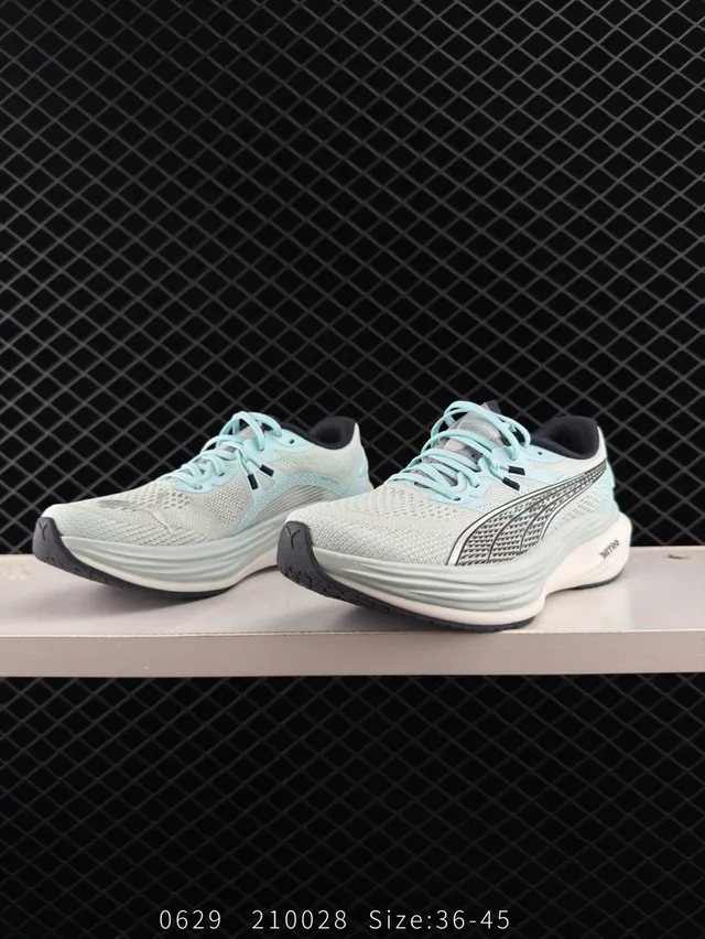 Puma Nitro Blue White Lightweight Mesh Upper Thick Foam Midsole Running Shoes 2