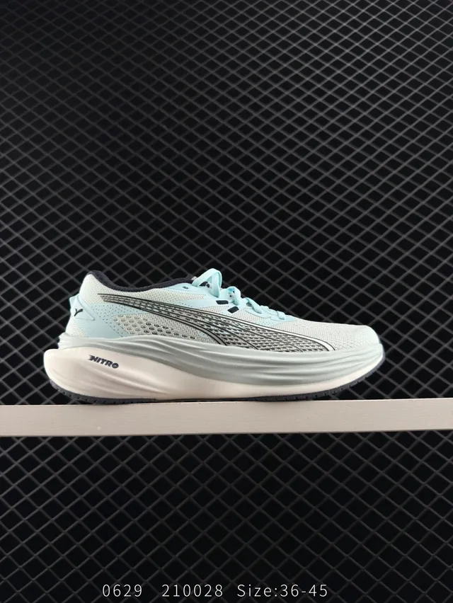 Puma Nitro Blue White Lightweight Mesh Upper Thick Foam Midsole Running Shoes 5