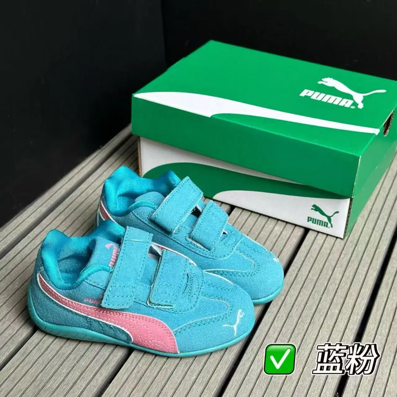 Puma Speedcat Chaussures Lifestyle pour Enfants Bleu et Rose 8