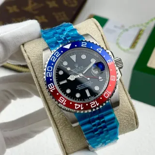 Rolex GMT-Master II Black Dial Blue and Red Bezel Mechanical Watch