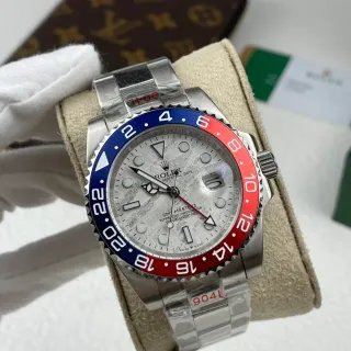Rolex GMT-Master II Blue-Red Bezel Marbled Gray Dial Mechanical Watch