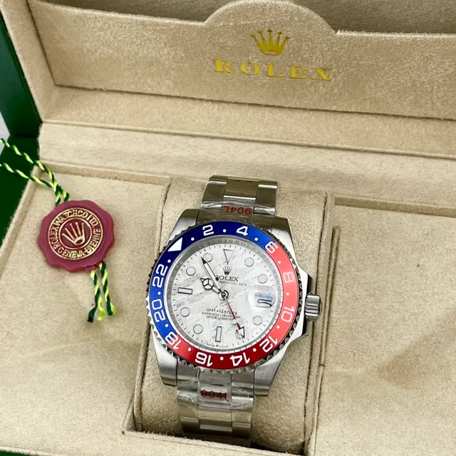 Rolex GMT-Master II Blue-Red Bezel Marbled Gray Dial Mechanical Watch 3