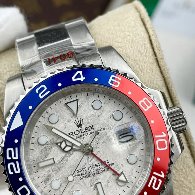 Rolex GMT-Master II Blue-Red Bezel Marbled Gray Dial Mechanical Watch 7