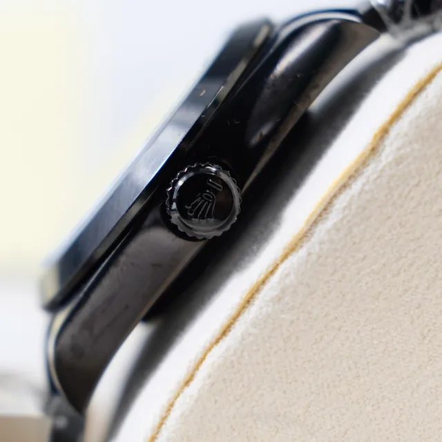 Rolex Oyster Perpetual Boîtier Noir Cadran Blanc Montre Mécanique 5
