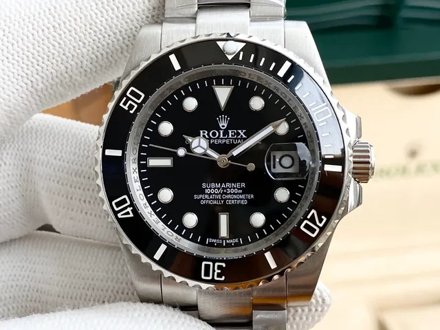 Rolex Submariner وجه أسود فولاذ مقاوم للصدأ ساعة ميكانيكية 6