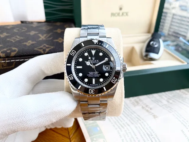 Rolex Submariner وجه أسود فولاذ مقاوم للصدأ ساعة ميكانيكية 8