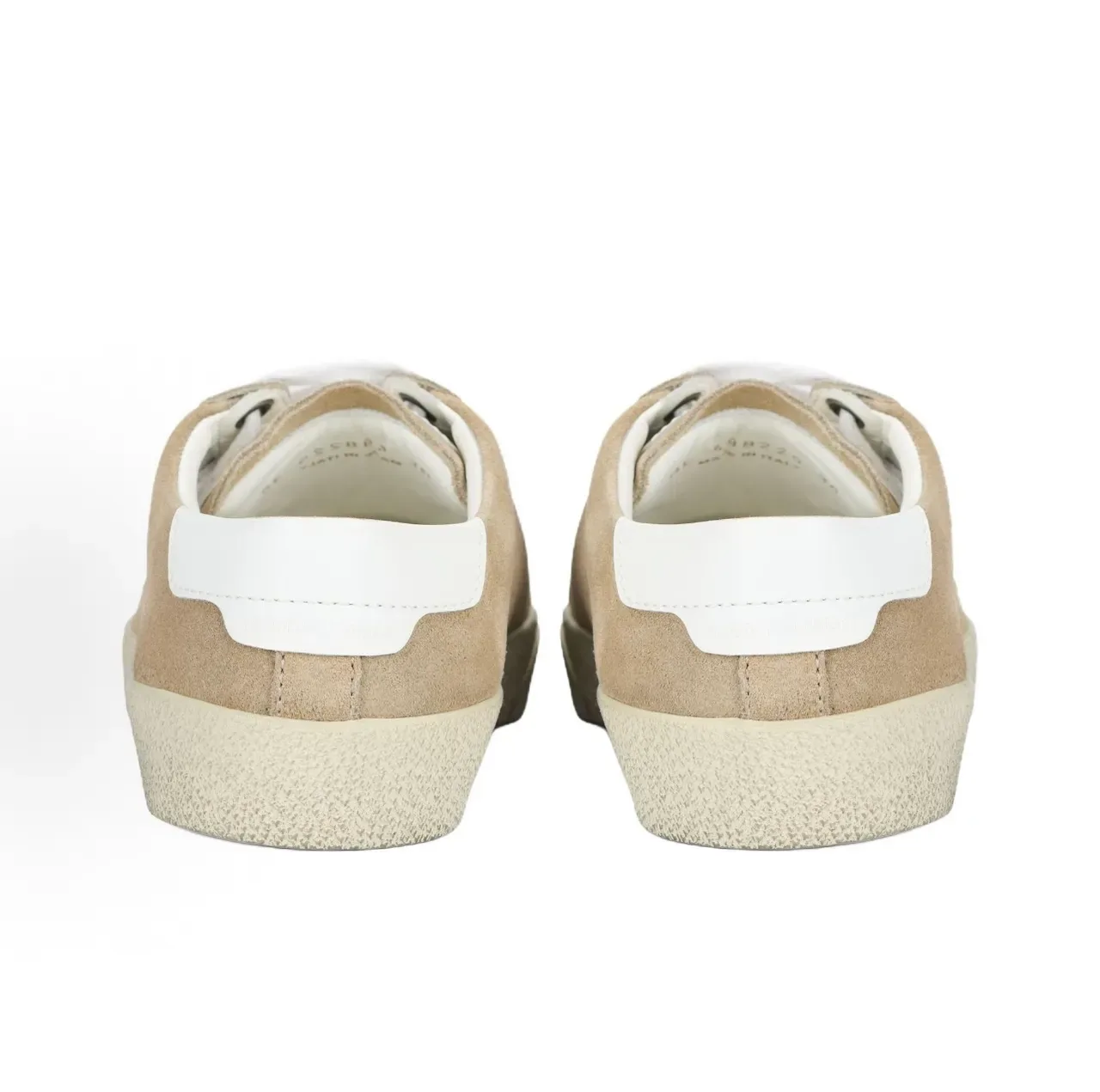 Saint Laurent Sneakers Lifestyle en Suède Beige avec Logo Brodé 3
