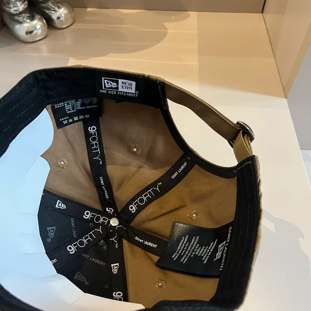 Saint Laurent YSL Monogram Olive Baseball Cap 3
