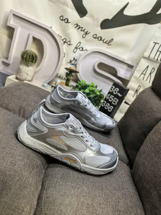 Salomon Silver Beige Mesh-and-Synthetic Upper Metallic Finish Lifestyle Sneakers 9