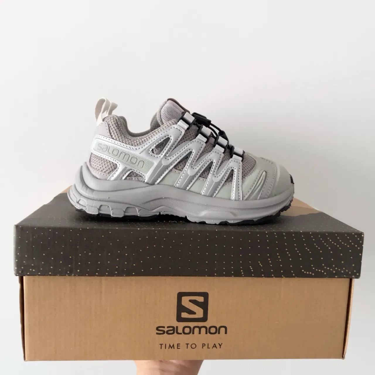 Salomon XT-4 Gray and Black Lifestyle Sneakers 2