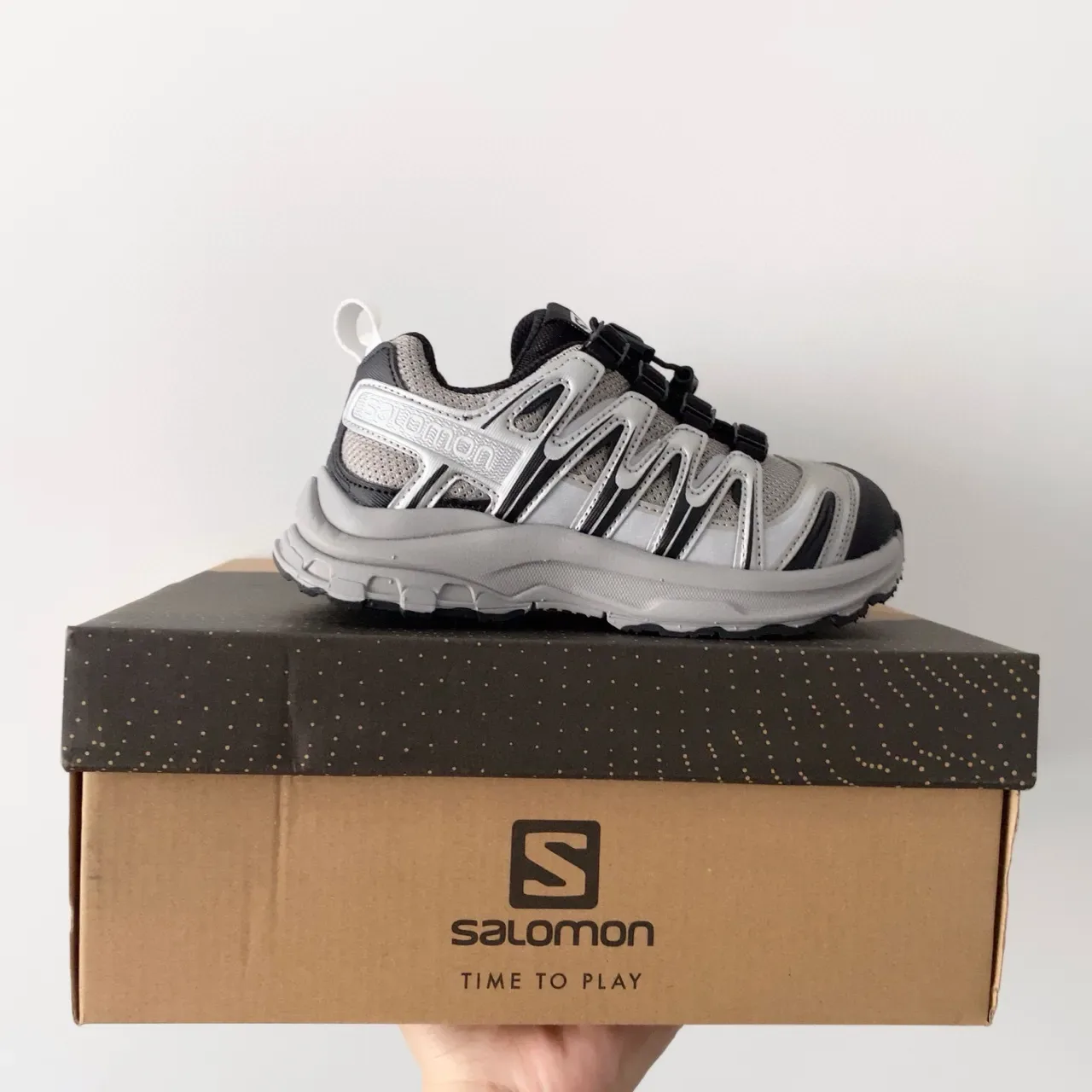 Salomon XT-4 Gray and Black Lifestyle Sneakers 4